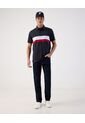 Polo Deportivo De Algodón Con Banda Horizontal   Para Hombre Azul Patprimo de Patprimo