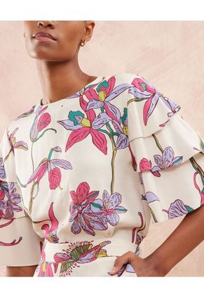 Blusa Para Mujer Manga Corta Color Azul  Marca Patprimo #30123278