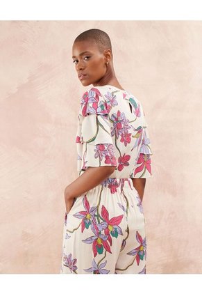 Blusa Para Mujer Manga Corta Color Azul  Marca Patprimo #30123278