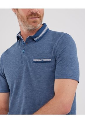 Polo Para Hombre Patprimo Color Azul Material Poliéster 65% Algodón 35%