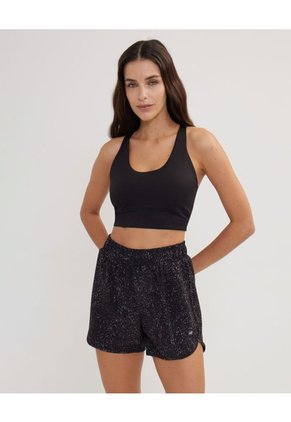 Short Estampado Para Mujer Negro Patprimo