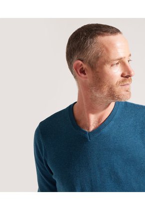 Saco Para Hombre Cuello V Color Indigo Marca Patprimo #44330201