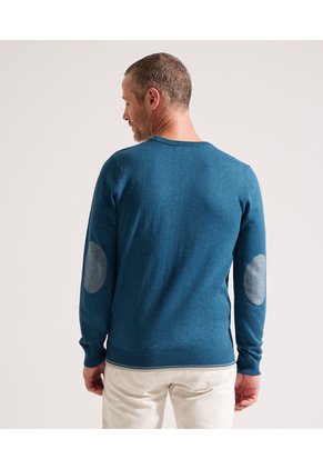 Saco Para Hombre Cuello V Color Indigo Marca Patprimo #44330201