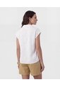 Blusa Tipo Polo Fluida   Para Mujer Blanco Patprimo de Patprimo