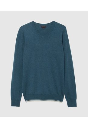 Saco Para Hombre Cuello V Color Indigo Marca Patprimo #44330201