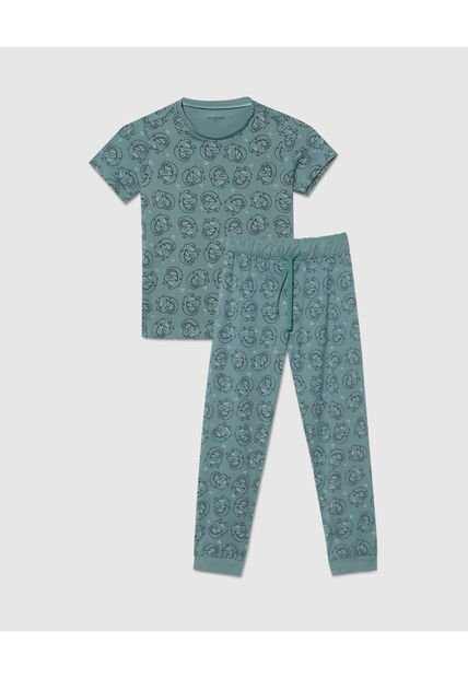 Pijama Para Niño M/C P/L Color Verde  Marca Patprimo #66040067