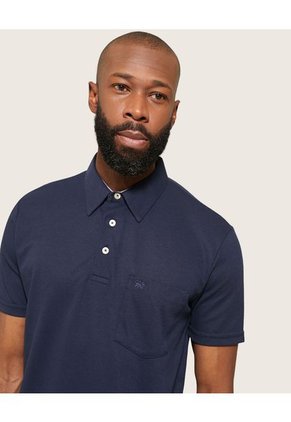 Polo Para Hombre Cuello Maquina Con Bolsillo Color Azul  Marca Patprimo #44111091