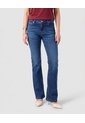 Jeans Bota Flare Silueta Ajustada Mujer  Para Mujer Azul Patprimo de Patprimo