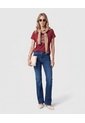 Jeans Bota Flare Silueta Ajustada Mujer  Para Mujer Azul Patprimo de Patprimo
