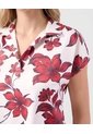 Blusa Cuello Camisero Manga Corta Mujer  Para Mujer Rojo Patprimo de Patprimo