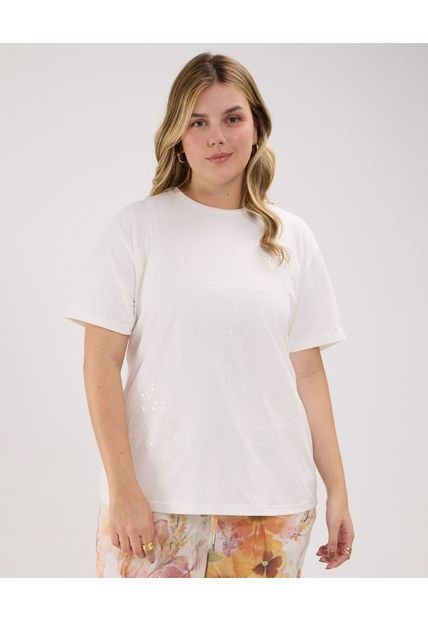 Camiseta Para Mujer Manga Corta Color Blanco Marca Patprimo #14091394