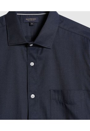 Camisa Para Hombre Manga Larga Sin Bolsillo Cuello Italiano Color Azul  Marca Patprimo #44012575