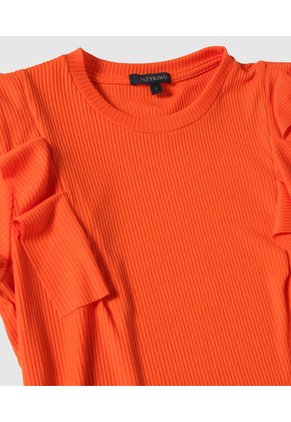 Camiseta Para Mujer Manga Corta Color Naranja Marca Patprimo #30093295