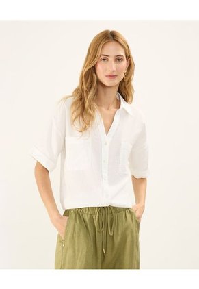 .Camisa Para Mujer M/L Patprimo En Color Blanco #30010662