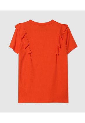 Camiseta Para Mujer Manga Corta Color Naranja Marca Patprimo #30093295