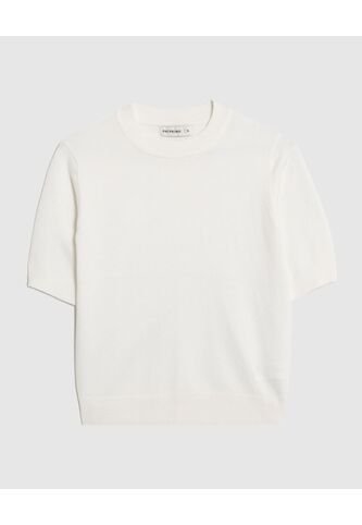 Camiseta  Para Mujer Manga Corta Cuello Redondo Color Blanco Marca Patprimo #30093865 Patprimo