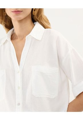 .Camisa Para Mujer M/L Patprimo En Color Blanco #30010662
