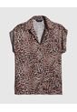 Camisa Para Mujer Manga Corta Color Café Claro Marca Patprimo #30010656 de Patprimo