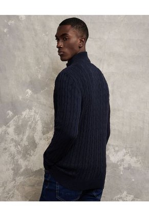 Saco Para Hombre Cuello Alto O Cuello Tortuga Color Azul  Marca Patprimo #44330202