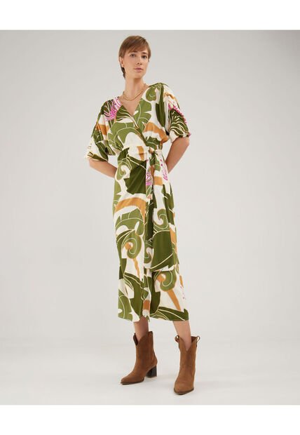 Vestido Para Mujer Manga Corta Color Verde  Marca Patprimo #30170957