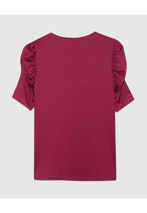 Camiseta Para Mujer Manga Corta Color Vino Marca Patprimo #30093334