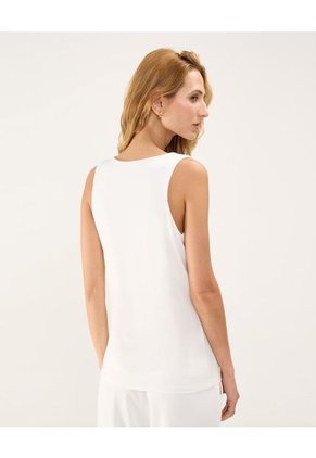 Camiseta Para Mujer Manga Sisa Cuello Redondo Color Blanco Marca Patprimo #30093591