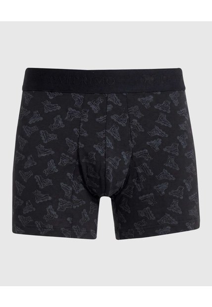Boxer Cinturilla Alto Relieve Para Niño X1 Infantil Niño Negro Patprimo
