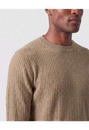 Saco De Tejido Con Textura Para Hombre  Para Hombre Café Patprimo