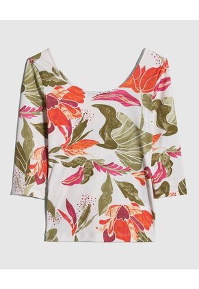 Camiseta Para Mujer Manga 3/4 Color Blanco Marca Patprimo #30093554