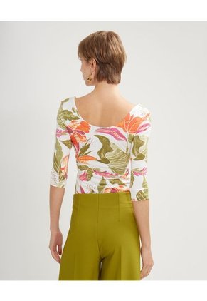 Camiseta Para Mujer Manga 3/4 Color Blanco Marca Patprimo #30093554