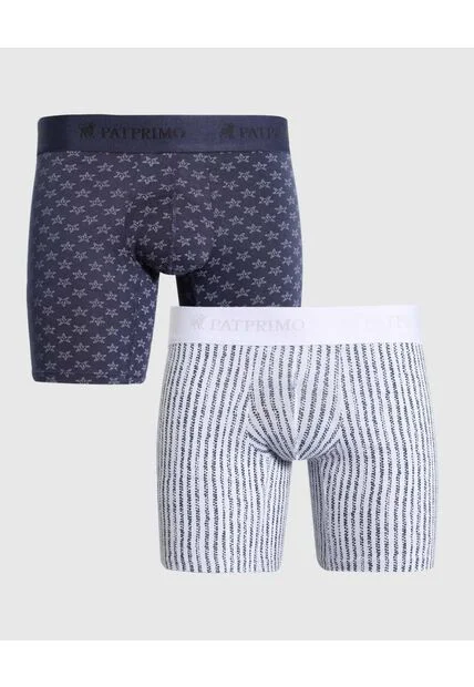 Pack X 2 Boxer Medio Estampados X2 Para Hombre Surtido Patprimo