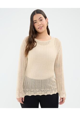 Saco Para Mujer Cuello Redondo Color Café Claro Marca Patprimo #14330223 Patprimo