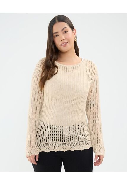 Saco Para Mujer Cuello Redondo Color Café Claro Marca Patprimo #14330223