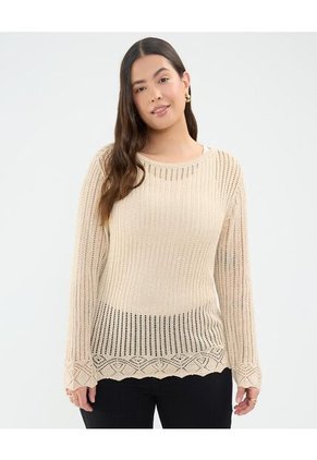 Saco Para Mujer Cuello Redondo Color Café Claro Marca Patprimo #14330223