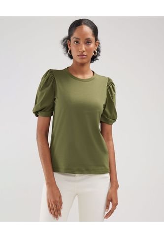 Camiseta Con Detalle En Manga  Para Mujer Verde Patprimo Patprimo