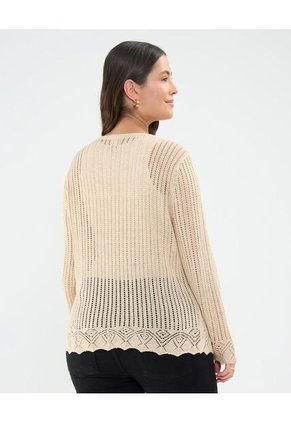 Saco Para Mujer Cuello Redondo Color Café Claro Marca Patprimo #14330223