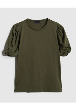 Camiseta Con Detalle En Manga  Para Mujer Verde Patprimo