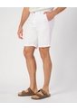 Bermuda Unicolor Con Bolsillos Diagonales   Para Hombre Blanco Patprimo de Patprimo