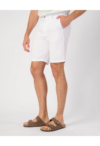 Bermuda Unicolor Con Bolsillos Diagonales   Para Hombre Blanco Patprimo Patprimo