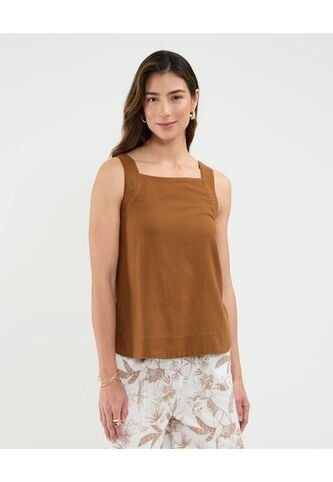 Blusa Para Mujer Manga Sisa Color Café Marca Patprimo #30123466 Patprimo