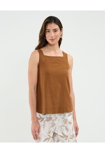 Blusa Para Mujer Manga Sisa Color Café Marca Patprimo #30123466