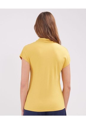 Camiseta Para Mujer Manga Corta Cuello V Color Mostaza Marca Patprimo #30093546