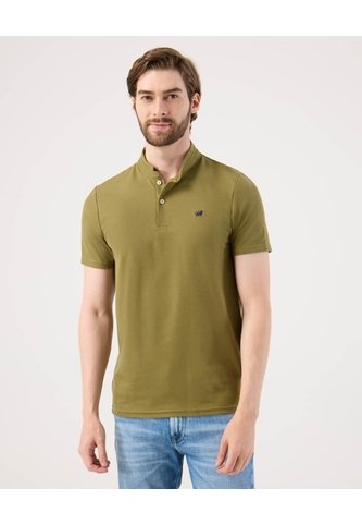 Polo Unicolor Con Bordado  Para Hombre Verde Patprimo Patprimo