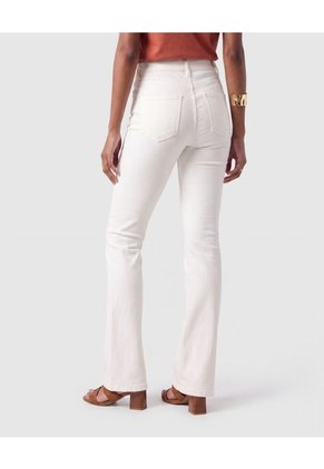 Jeans Bota Flare Silueta Ajustada Mujer  Para Mujer Blanco Patprimo
