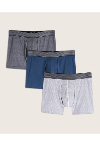 Boxer X3 Para Hombre Fleat Seamer Medio Color Azul Marca Patprimo #44420001 Patprimo
