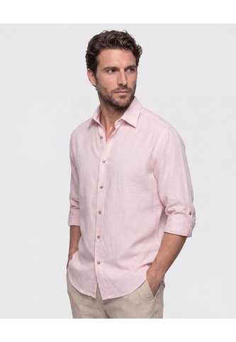 Camisa Unicolor Manga Larga Para Hombre  Para Hombre Negro Patprimo Patprimo