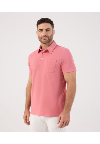 Polo Con Bolsillo   Para Hombre Rosa Patprimo Patprimo