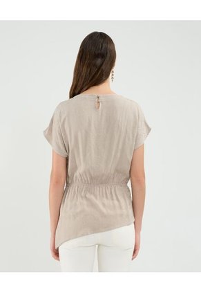 Blusa Para Mujer Manga Corta Color Café Marca Patprimo #30123487