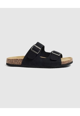 Sandalias De Doble Hebilla   Para Hombre Negro Patprimo Patprimo