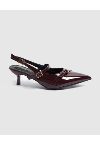 Tacones Destalonados Con Correas   Para Mujer Vino Patprimo Patprimo